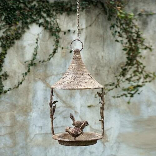 Garden decor rustic vintage weathered country handmade bird feeder