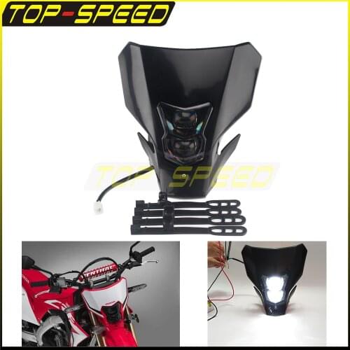 For All Dual Sport Dirt Naked Motorcycles Headlight LED 12V Honda CRF450L Kawasaki KLX250S KLR650 KLX250SF Suzuki DR200S DR650S
