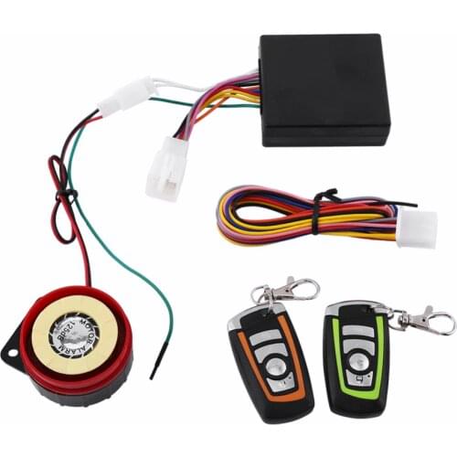 Universal Motorcycle Alarm System Scooter Anti-theft Security Alarm System Two-way with Engine Start Remote Control Key Fob