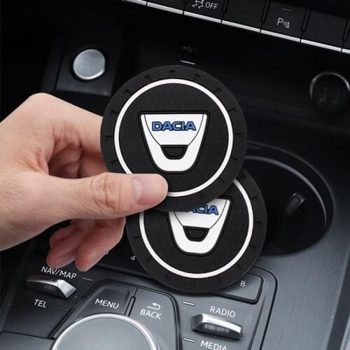 1/2pcs Car Cup Non-Slip Mat Coaster Holder Silicagel Pad for Dacia Duster Logan Sandero Lodgy Stepway Mcv 2 Interior Accessories