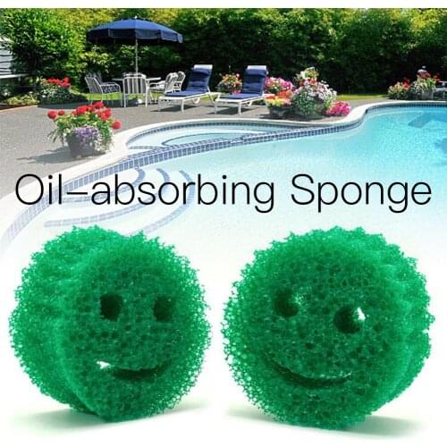 1/5Pc Swimming Pool Oil Absorbing Sponge Scum Filter Smile Face Shape Hot Tub Skimmer Spa Float Cleaning Tool Pool Accessories