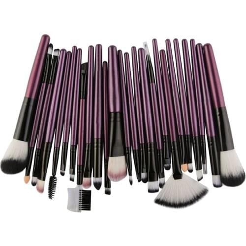 Brand New 25 Pcs/Set Foundation Blending Blush Eye Shadow Brow Lash Fan Lip Face kabuki Makeup Brushes Beauty Tool Set Kit
