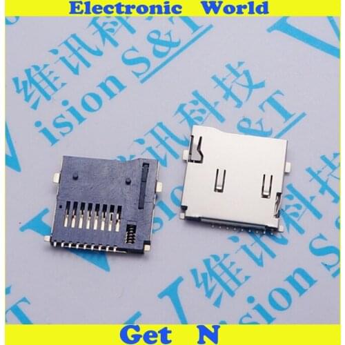 200pcs High Quality Micro SD TF Card Socket Connector T-Flash Card Holder Tray