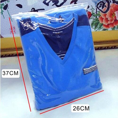 Zipper top clothing bag pvc sides clear+frosted 26*37cm slider lock plastic bag 50pieces a lot
