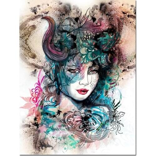 Diamond Painting cross stitch set Abstract graffiti Woman DIY Full Square Drill Picture 5d Diamond Embroidery Mosaic Decor A1151