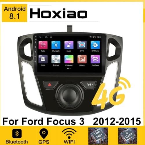 2Din 9 Inch Car Android 8.1 GPS Navigation Player for Ford Focus 3 Mk 3 2011 2012 2013-2015 2014 Auto Multimedia Radio 4G Video