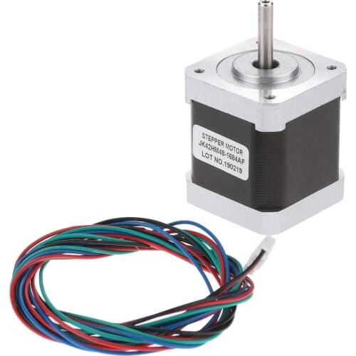 Bowarepro 1pc Nema 17 48mm Hybird Stepper Motor 0.9 Degree 2 Phase 4400g.cm 1.68A 4 Leads For 3D Printers CNC