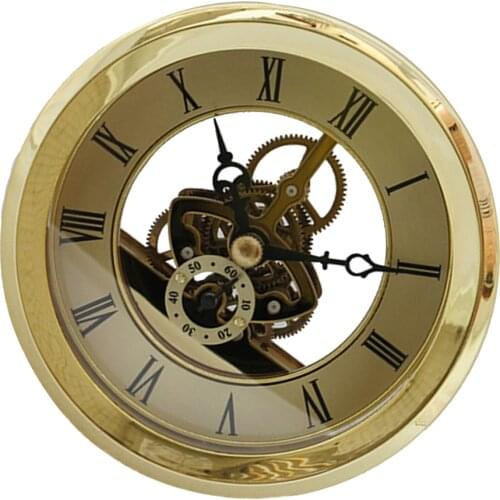 103mm Dial Roman Numeral Watch Quartz Clock Insert Movement DIY Parts -Golden