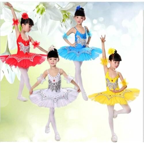 Children Ballet Dance Costume Girls Ballet Tutu Skirt Kids Swan Lake Dancewear Multicolor Professional Ballet Outfit 89