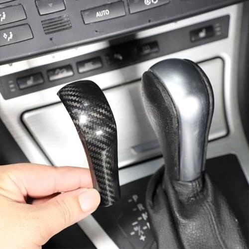 For BMW old 3 series/5 series/X3/X5 center console real carbon fiber shift cover patch, automotive interior accessories