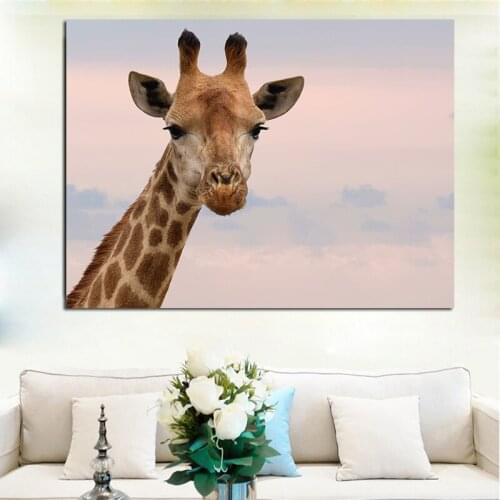 Giraffe Canvas Painting And Animal Posters Nursery Wall Art Nordic For Living Room Home Kids Room Bedroom Decor Frameless