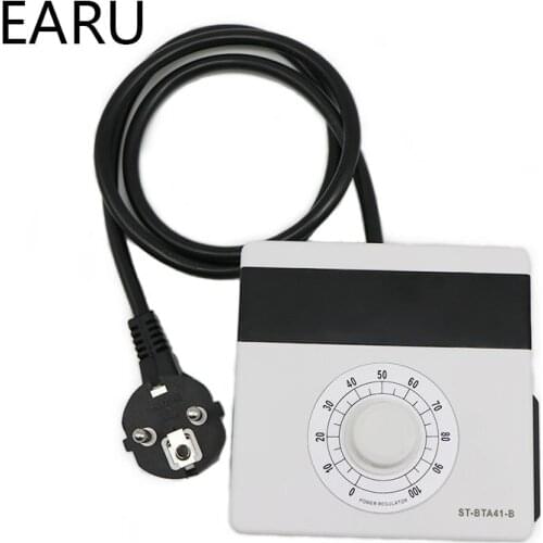 EU Plug AC 0-220V 4000W SCR Silicon Voltage Regulator Transformer Temperature Motro Speed Controller Dimmer Thermostat Voltmeter