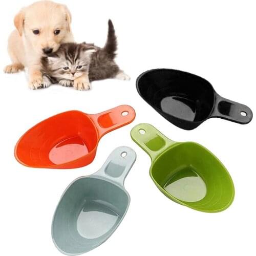 1PC Pet Cat Dog Food Shovel Feeding Scoop Mutli-function Plastic Spoon Utensils Cat Food Spoon Dog Accessories Pet Products