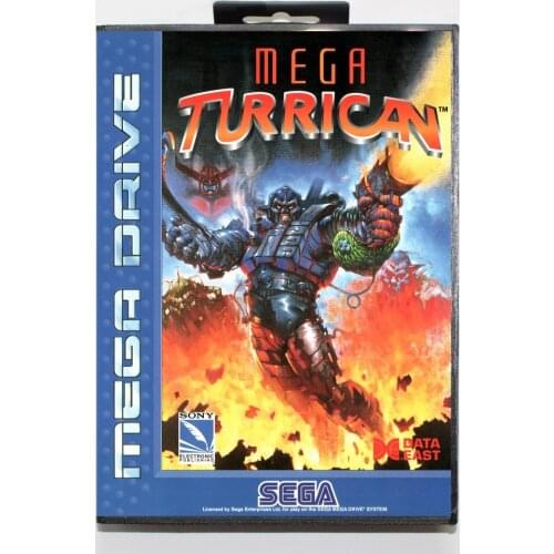 Mega turrican 16 bit SEGA MD Game Card With Retail Box For Sega Mega Drive For Genesis