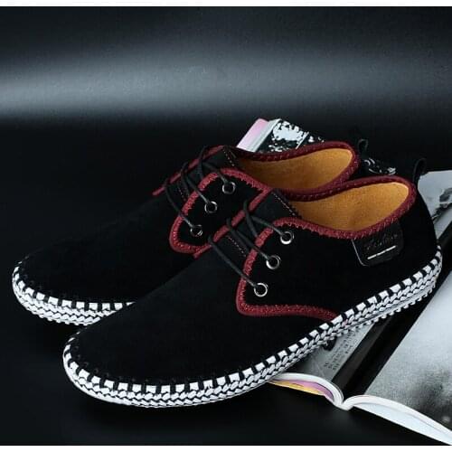 Leather Shoes Men Casual Driving Shoes Loafers Moccasins Breathable Non-slip Walking Shoes Mens Fashion Sneakers