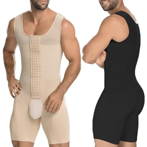 Mens Shaper Weight Loss Shapewear Full Body Shaper Open Crotch Slimming Tummy Abdomen Shaper Waist Trainer Underwear Bodysuit