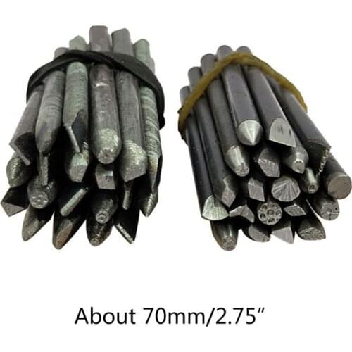 20 Pcs Steel Punches Flower Punch Stamp Set Jewelry DIY Metal Craft Stamping Tools