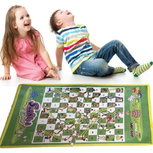 Non-Woven Snake Ladder Board Game For Kids, Portable Fun Board Game, Stimulate ChildrenS Interest,Family And Party Games