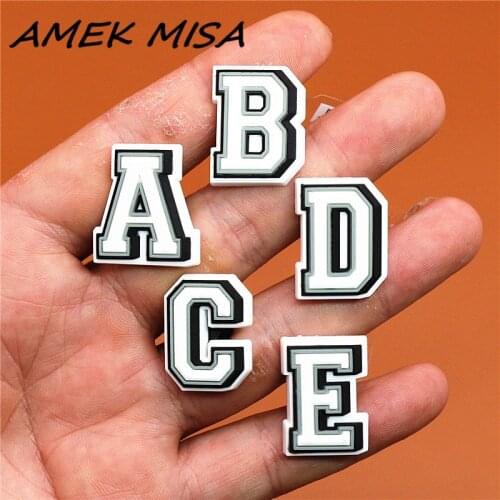 Original PVC Shoe Buckle Accessories DIY Combination English Alphabet Shoes Decoration Jibz for Croc Charms Bracelets Kids Gifts