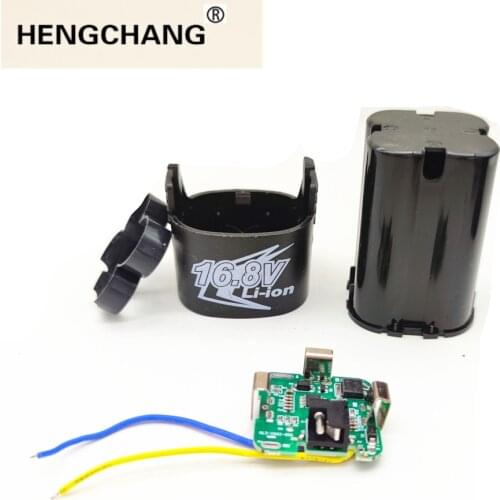 4s Bms Screwdriver Li Ion Battery Storage Box Case 16.8v Circuit Board PCBA for Tool With DC Connector 18650 Holder