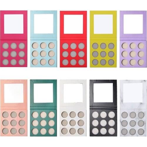 50 Piece 9 Colors DIY Eyeshadow Palette Private Label Matte Shimmer Glitter Pigment Powder Eye Shadow Pallete with Shades Custom