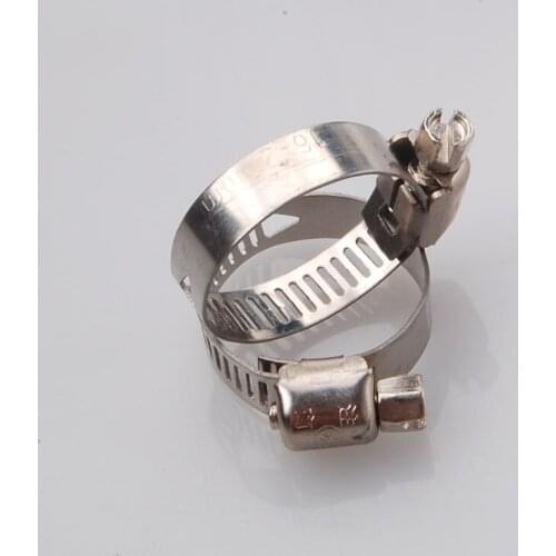 100pcs Adjustable 3/4"-1" Stainless Steel Drive Hose Clamps Fuel Line Worm Clips Car Styling Car Clip