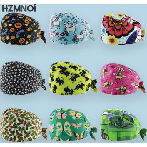 High quality cotton printed cap cartoon animal multicolor skull cap unisex mocha cap limited edition casual fashion chef hat