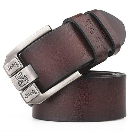 2021 New Cow Leather Belt Luxury Strap Male Belts For Fashion Classice Vintage Pin Buckle Men Belt High Quality Large size