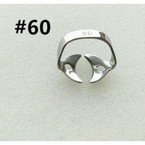 60# Rubber Dam Clamps Clip Dental Barrier Clips Stainless Steel For Labial Caries on Anterior Teeth