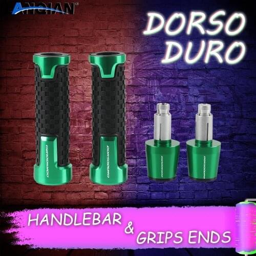LOGO whit "DORSODURO" For APRILIA DORSODURO 750 1200 Motorcycle CNC Handlebar Grips and Handlebar Grips ends Accessories