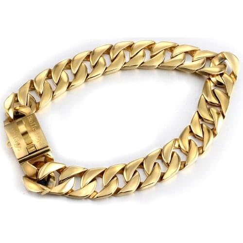 Miami 24mm Extra-coarse Cuban Chains Pet Dog Neckaces Collars Choker Pitbull Bulldog Medium Large Dogs Duty Dog Daily Training