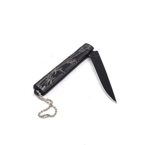 Tactical Survival Knife Folding Pocket Hunting Knives Hardened 56HRC Small Bamboo Style Fruit knife Outdoor EDC Multi Tool