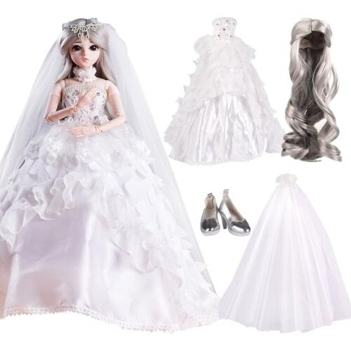 UCanaan 1/3 BJD SD Doll Clothes Set 60CM Dolls Accessories Girls Dress UP Toys Handmade Outfits