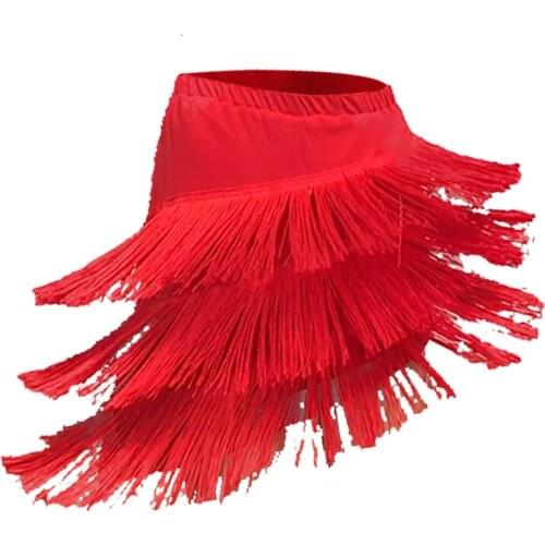 2021 New Latin dancing sexy skirt women Chacha Samba Tango big layers in three dresses Performamnce salsa lady Latin dress