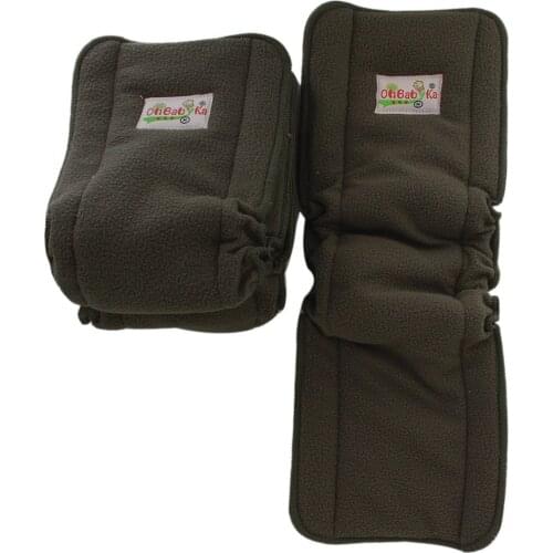 10pcs/Lot Cloth Diaper Inserts With Gussets Baby Nappy Elastic Bamboo Charcoal Baby Diaper Inserts Baby Nappy Couches Lavables