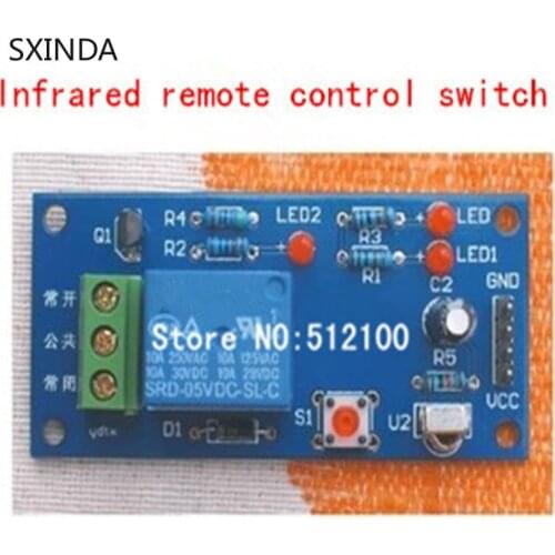 10PCS switch remote control module XD-36 1 channel infrared remote control 5V Relay Module learning remote control