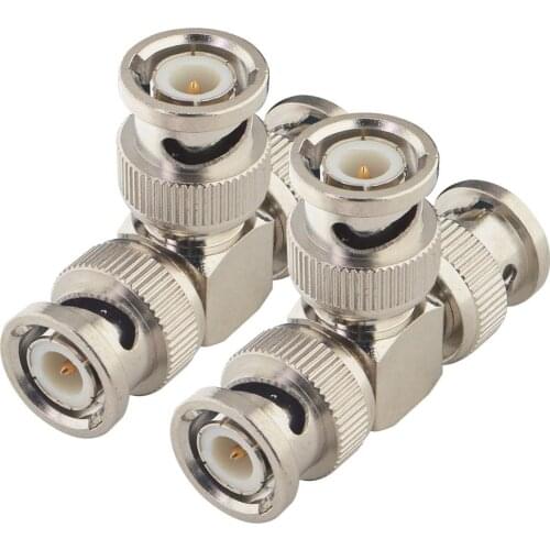 2 pcs BNC Splitter Adapter BNC Male to Dual BNC Male Y-Type Antenna Adapter for CB Antenna 4G Walkie Talkie CCTV Ham Radio