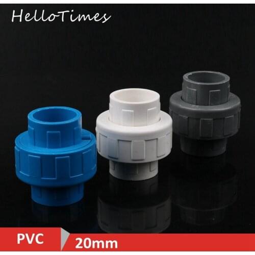 2pcs Inner diameter 20mm PVC Union Water Pipe Connector Plumbing Fittings Detachable Repair Connector Garden Irrigation Adapter