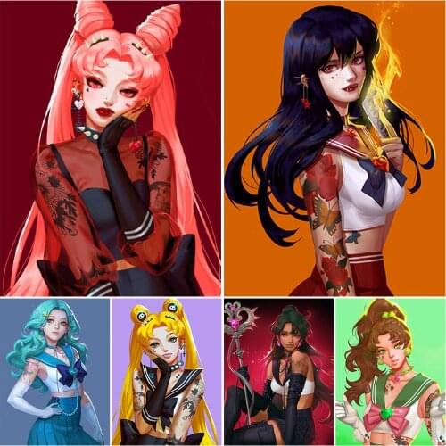 Diamond Painting 5D DIY Cartoon Beautiful Girl Handmade Art Three-dimensional Exquisite Home Decoration Can Be Customized