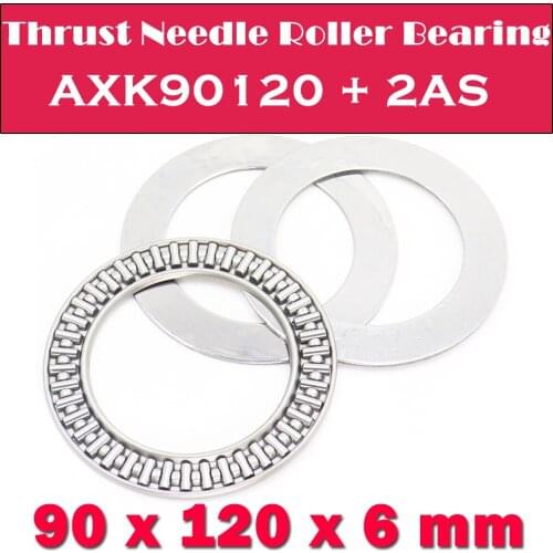 AXK90120 + 2AS Thrust Needle Roller Bearing With Two AS90120 Washers 90*120*6mm ( 1 Pcs) AXK1118 889118 NTB90120 Bearings
