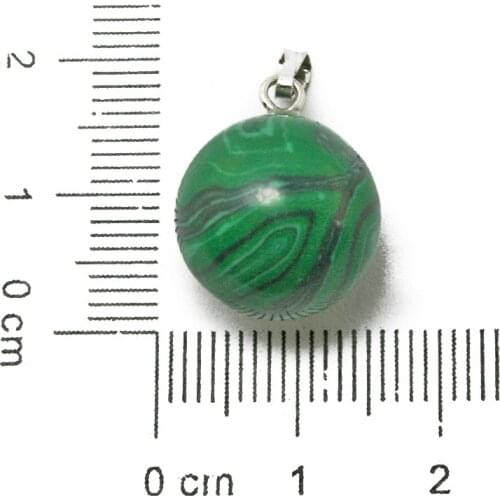 New Style 14mm Beads Natural Synthesis of Malachite stone Charm Pendant DIY Jewelry BTB703-16