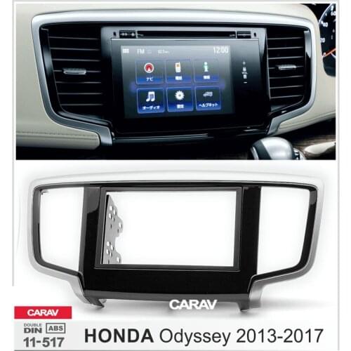 CARAV 11-517 2Din Radio Fascia for HONDA Odyssey 2013-2017 Stereo Panel Mounting Installation Dash Kit Trim Frame