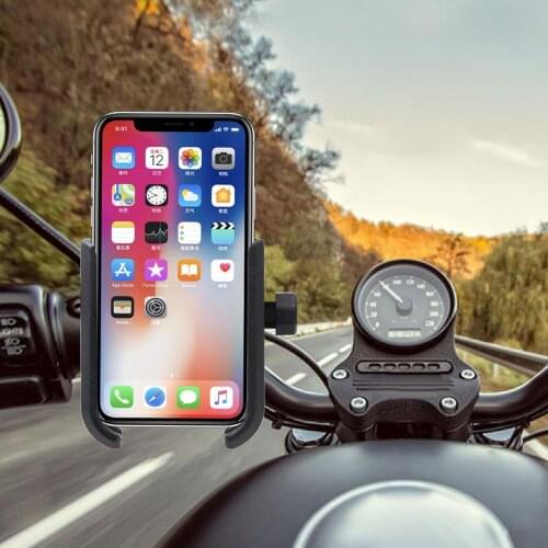 CS-856 Universal Motorcycle Bike Scooter Handlebar/Rear View Mirror Mobile Phone Holder 360 Degrees Rotation Phone Holder