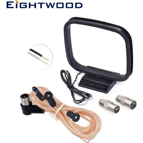 Eightwood FM Dipole Radio Antenna AM Loop Antenna for Denon Pioneer Onkyo Yamaha Marantz Indoor Bluetooth Stereo Receiver