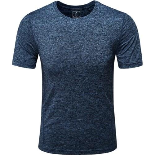 Mens Sports T-shirt outdoor clothes Short Sleeve Summer Casual O-Neck T-shirt Fitness Quick Dry Top Blouse Fitness Running