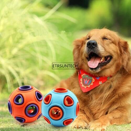 50pcs Dog Toys Lighting Bell Squeak Sound Ball Toys Pet Interactive Chewing Puppy Pet Ball Toy