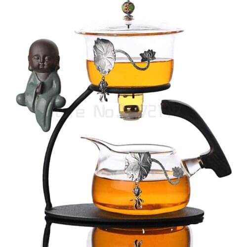 Lazy tea set glass teapot teaware glass cup tea towel tea cup green tea black tea set tea pot glass tea Puer