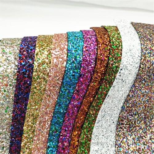 A4 sheet 20*33cm chunky glitter shiny leather sheet vinyl 1238