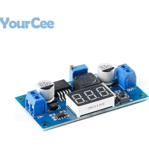 LM2596 LM2596S Power Module + LED Voltmeter DC-DC Adjustable Step Down Power Supply Module with Digital Display Buck