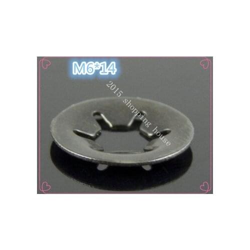 Hardware accessories steel ring bearing clip plum blossom hole baffle plus hard shaft clamp ring gasket M6*14